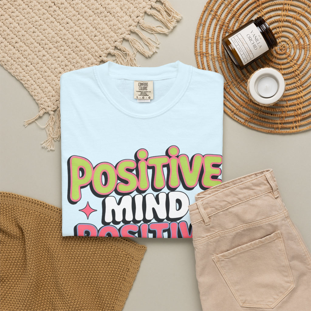 Positive Mind Positive Vibes Positive Life T-Shirt — Retro Smile Graphic Tee