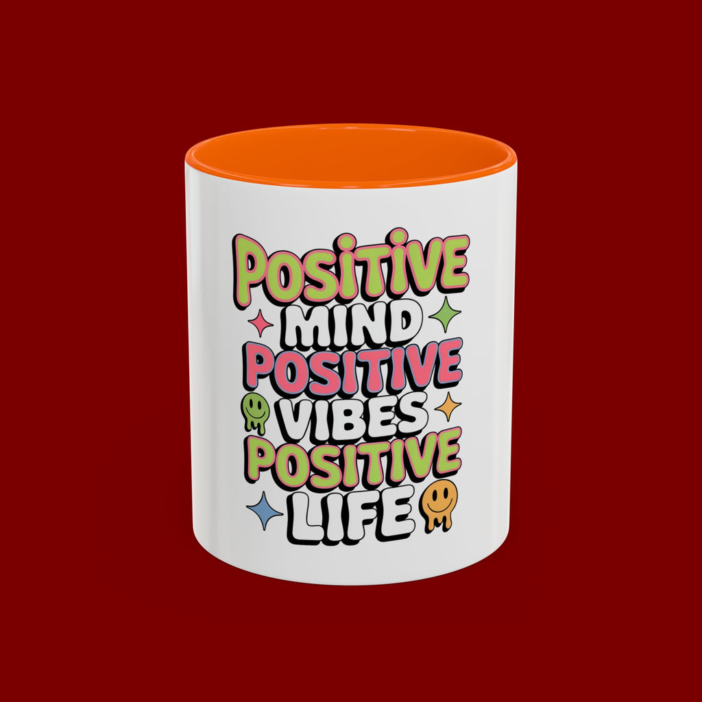 Positive Mind Positive Vibes Coffee Mug — Motivational Accent Mug