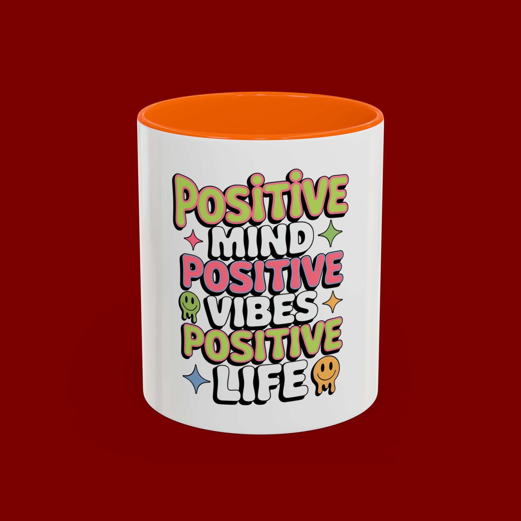 Positive Mind Positive Vibes Coffee Mug — Motivational Accent Mug