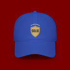 Solid Shield Baseball Cap — 'Stay Solid' Embroidered Low Profile Hat
