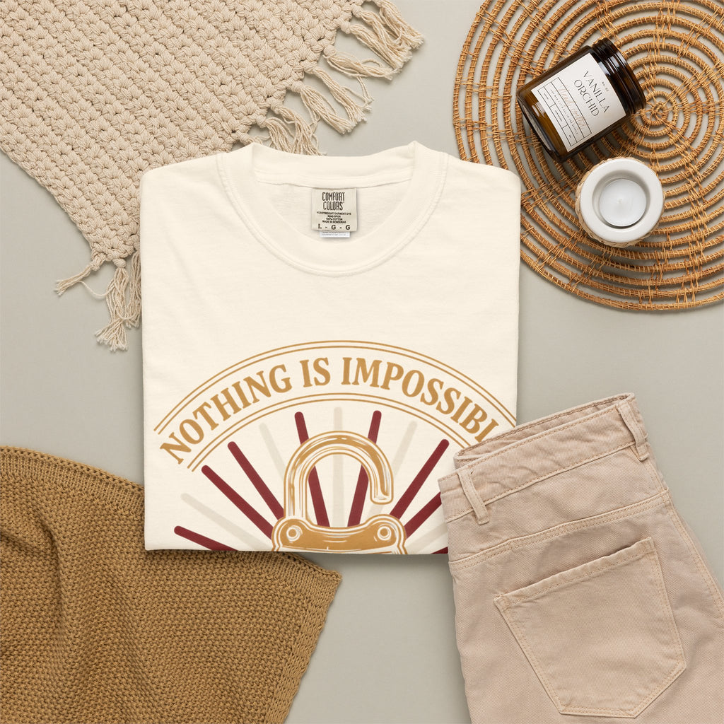 Nothing Is Impossible For Our God T-Shirt — Christian Faith Graphic Tee