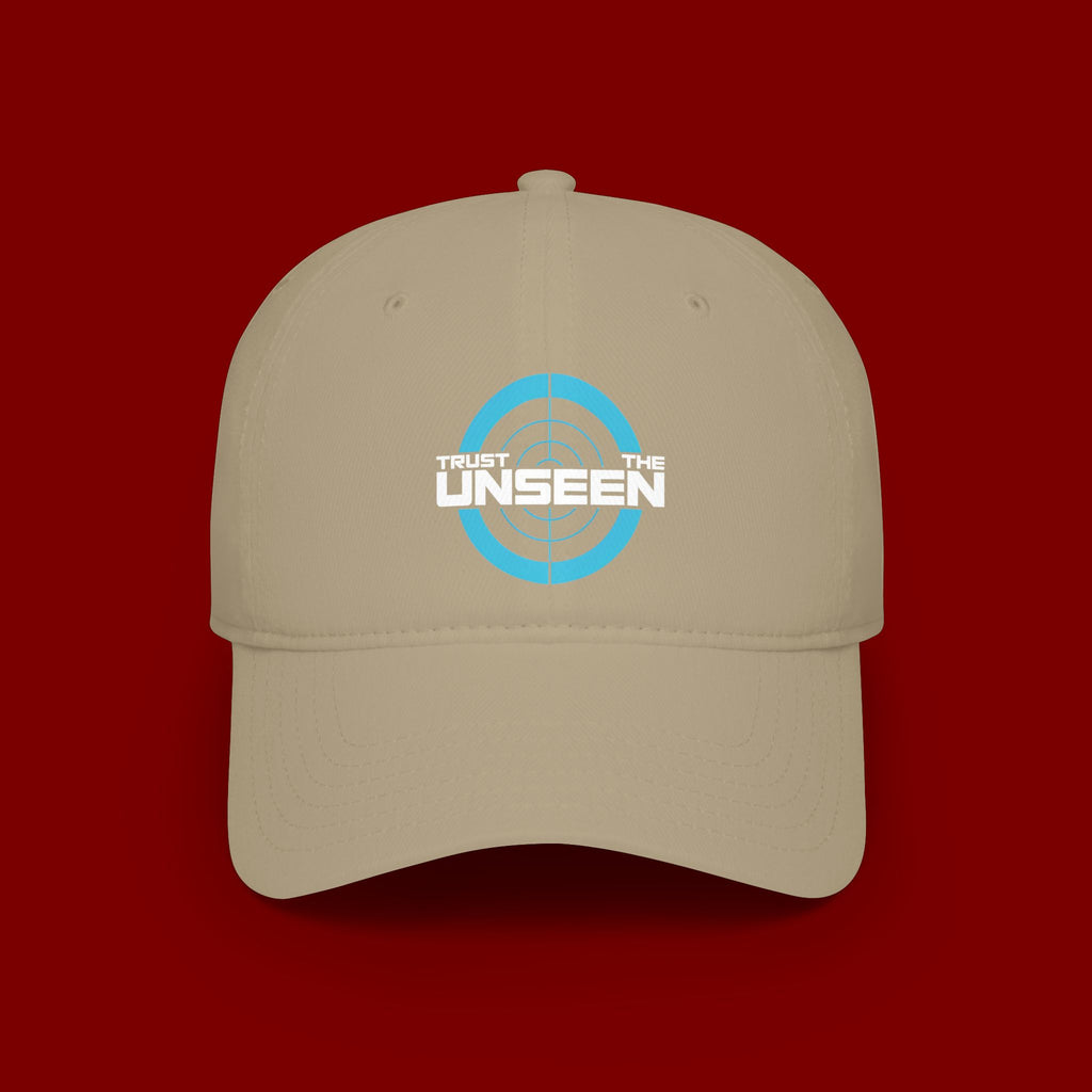 Trust The Unseen Target Logo Baseball Cap — Low Profile Red Hat
