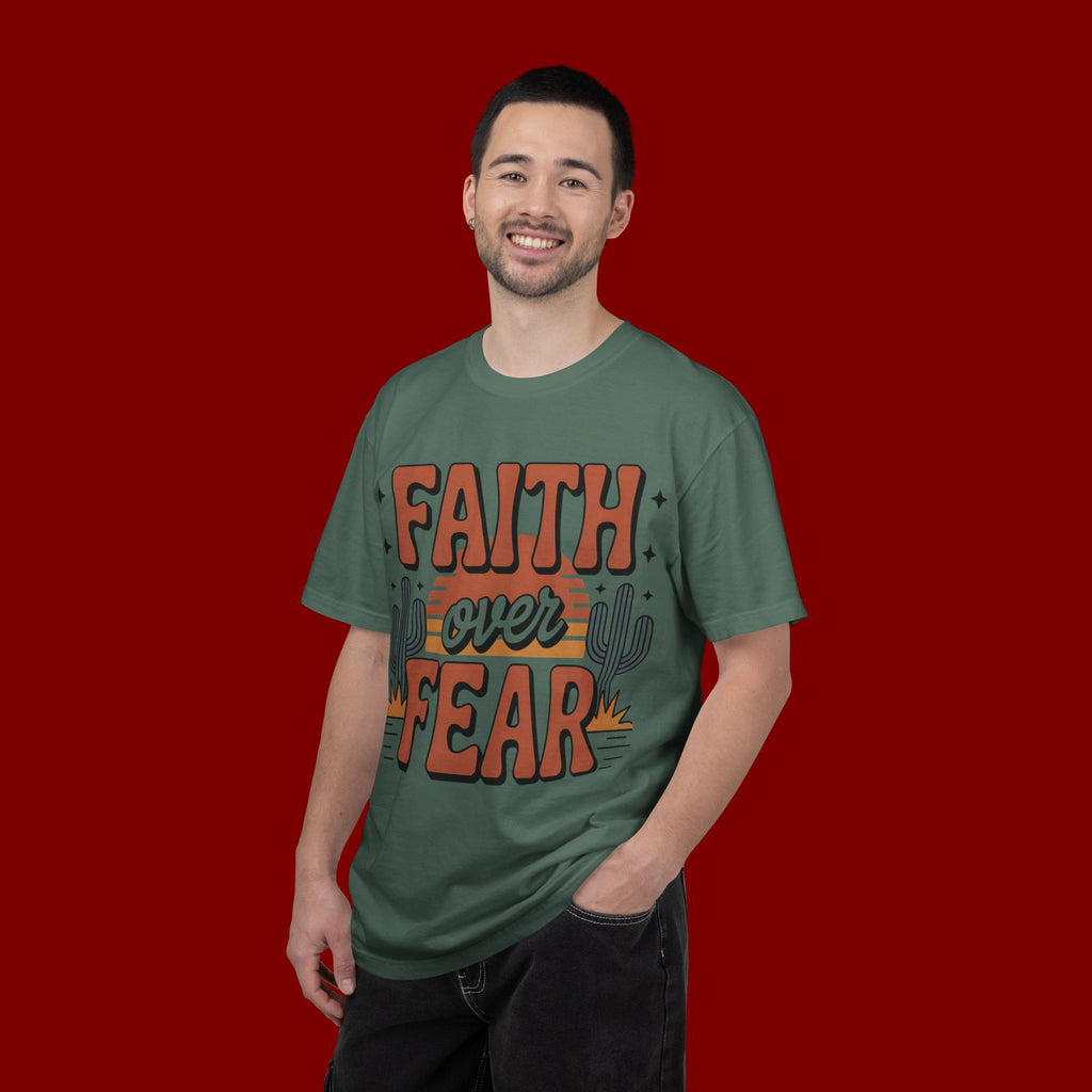 Faith Over Fear T-Shirt — Christian Inspirational Desert Graphic