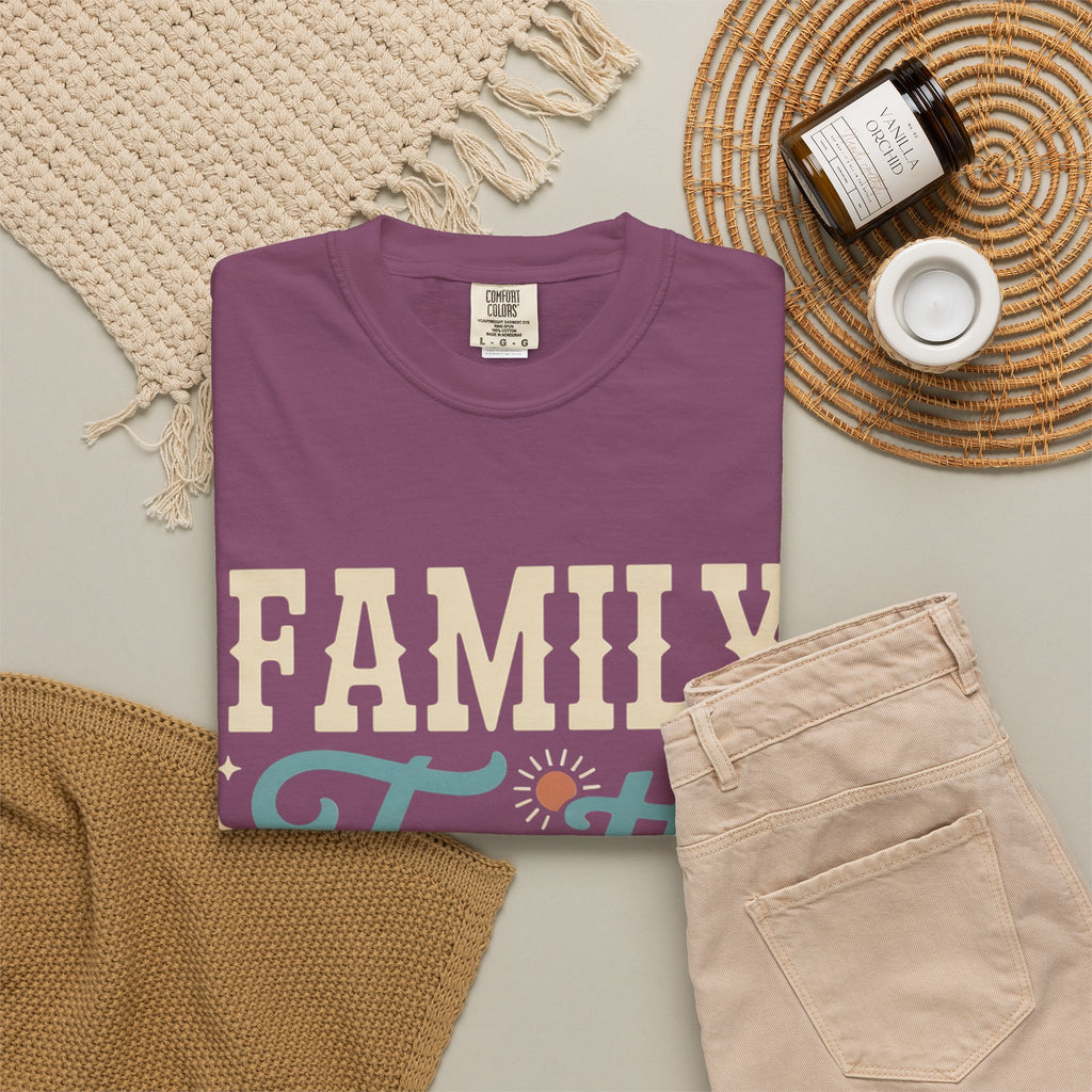 Family Faith Friends T-Shirt — Retro Christian Inspirational Tee