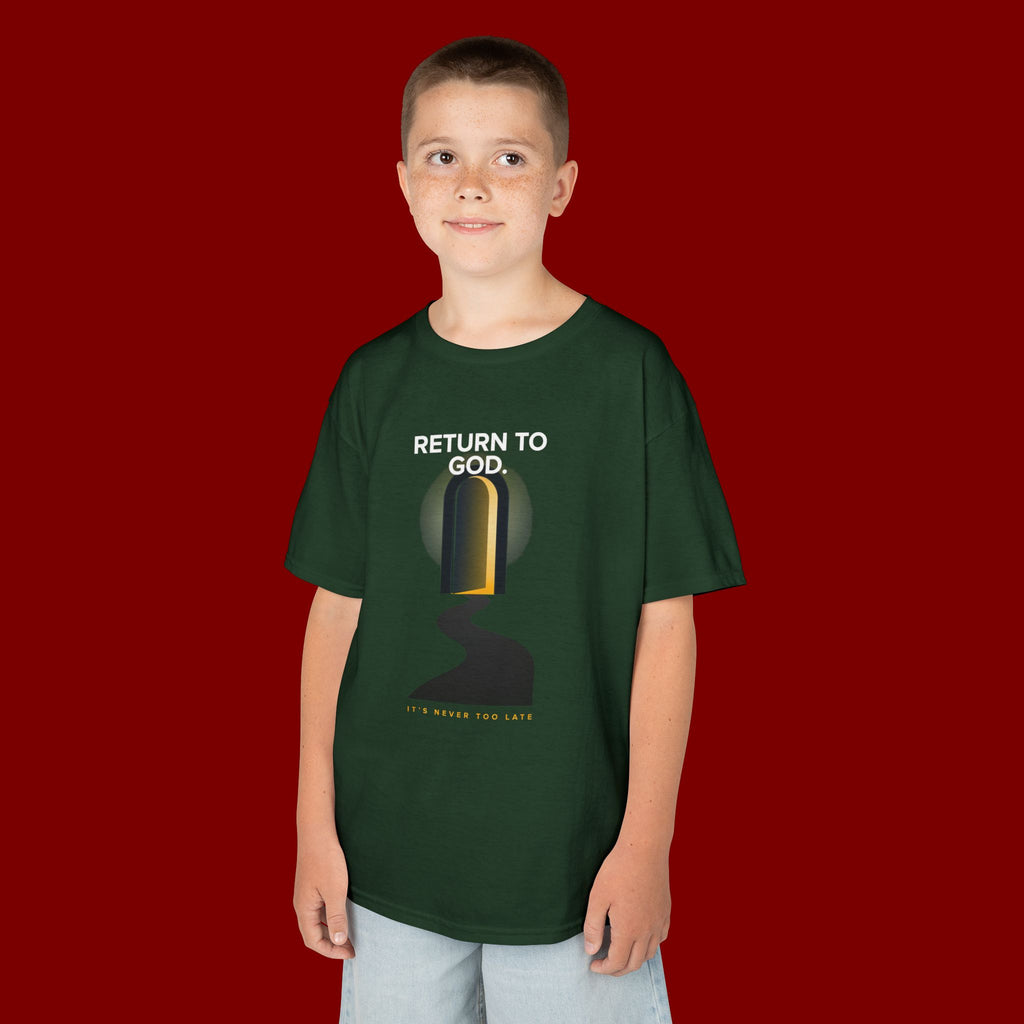 Kids T‑Shirt — "Return to God" Spiritual Graphic Tee