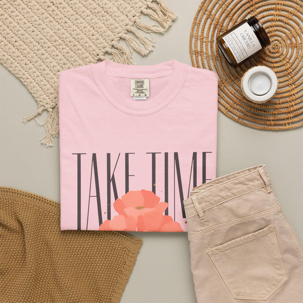 Take Time to Pray Floral T-Shirt — Christian Faith Graphic Tee