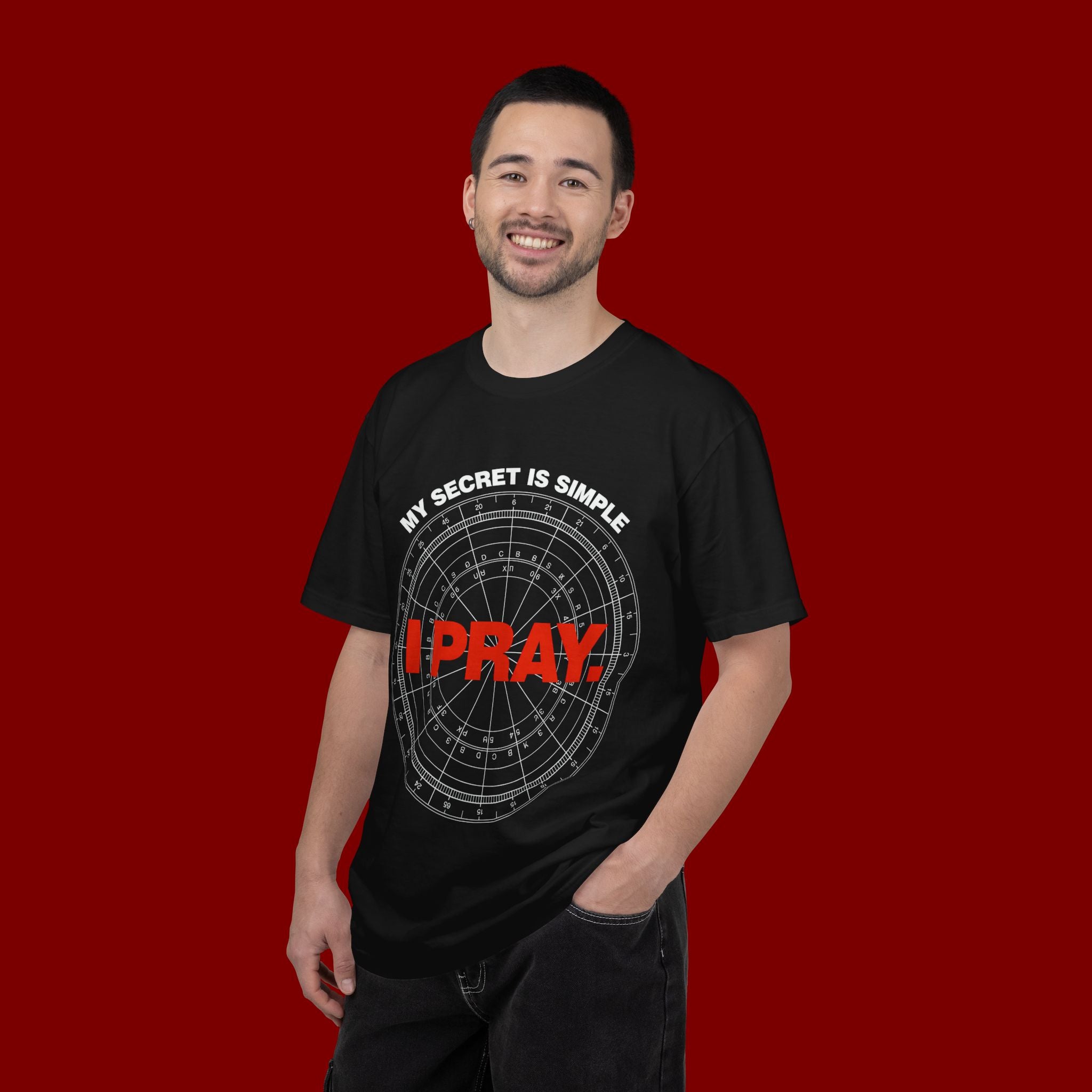 I Pray T‑Shirt — "My Secret Is Simple" Faith Graphic Tee