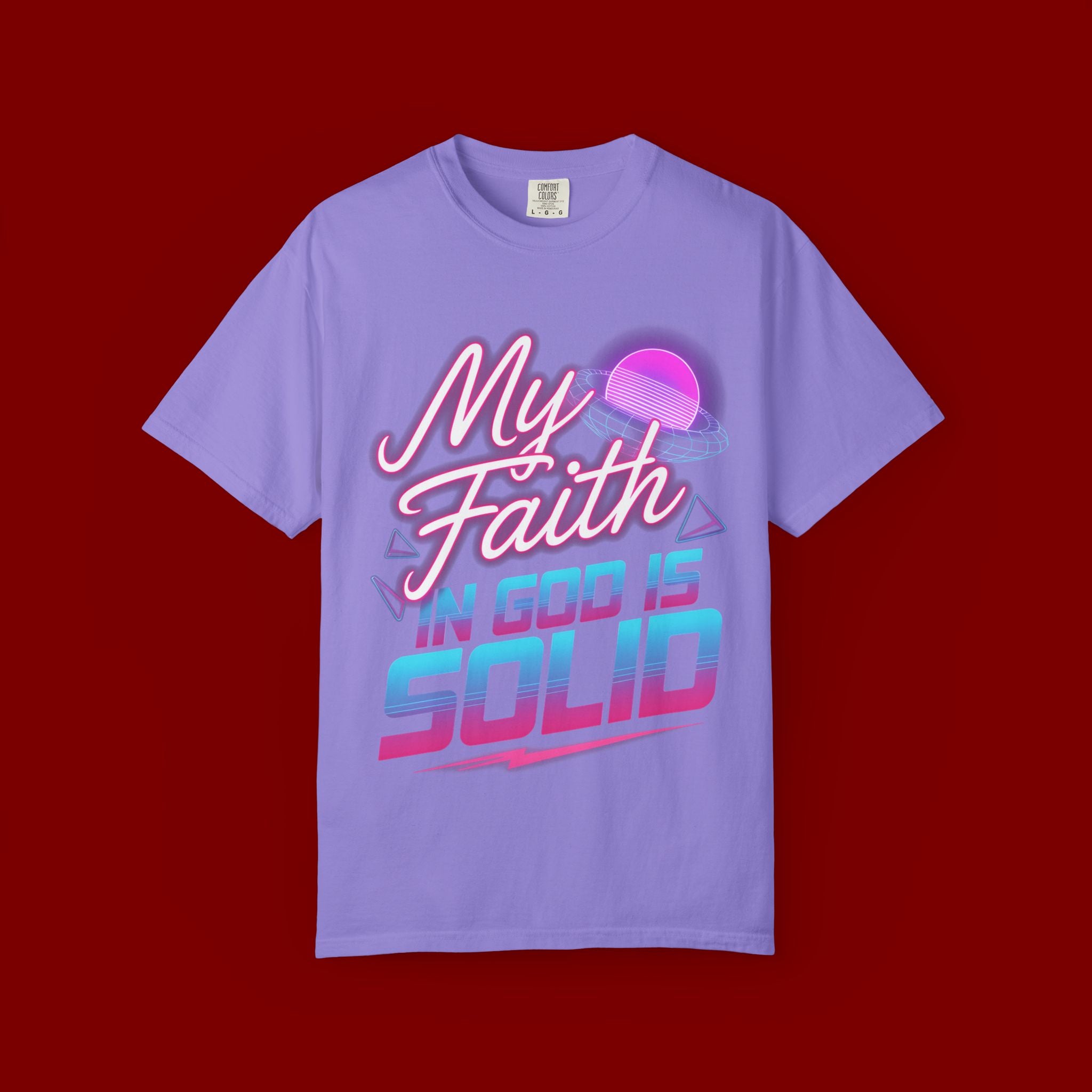 Faith T-Shirt — "My Faith in God Is Solid" Retro Graphic Tee