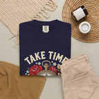 Take Time to Pray T‑Shirt — Vintage Pocket Watch & Roses Spiritual Tee