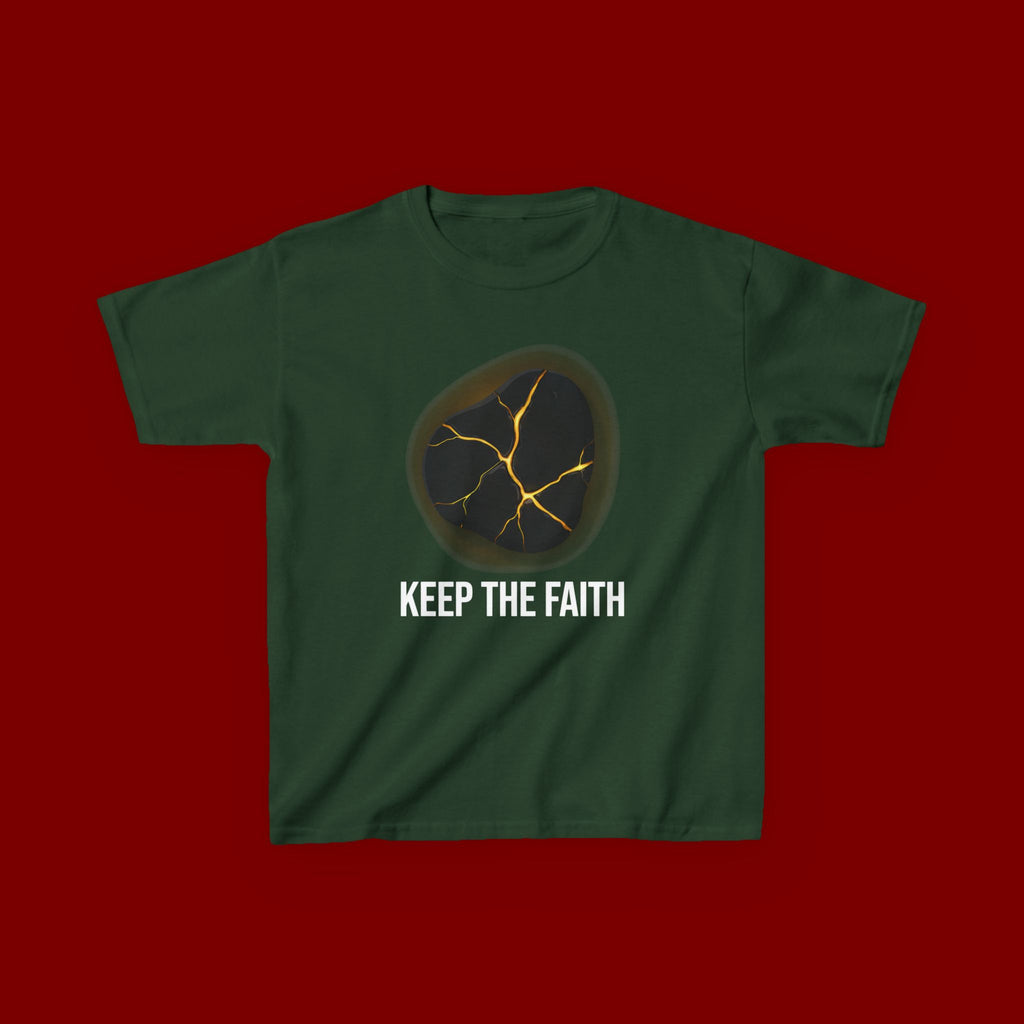 Keep The Faith Kids Tee — Kintsugi Stone Inspirational Children's T-Shirt