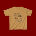 Faith Over Fear Kids T‑Shirt — Floral Inspirational Tee for Boys & Girls