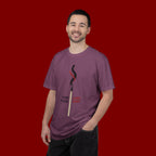 Matchstick Graphic Tee — "Time Never" Minimalist Smoky Design