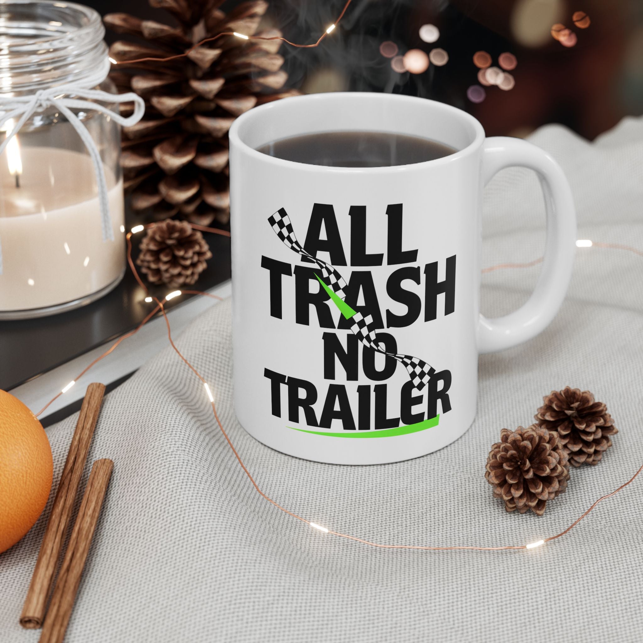 Ceramic Mug — “Tread Lightly” Racing Design Coffee Mug (11oz & 15oz)