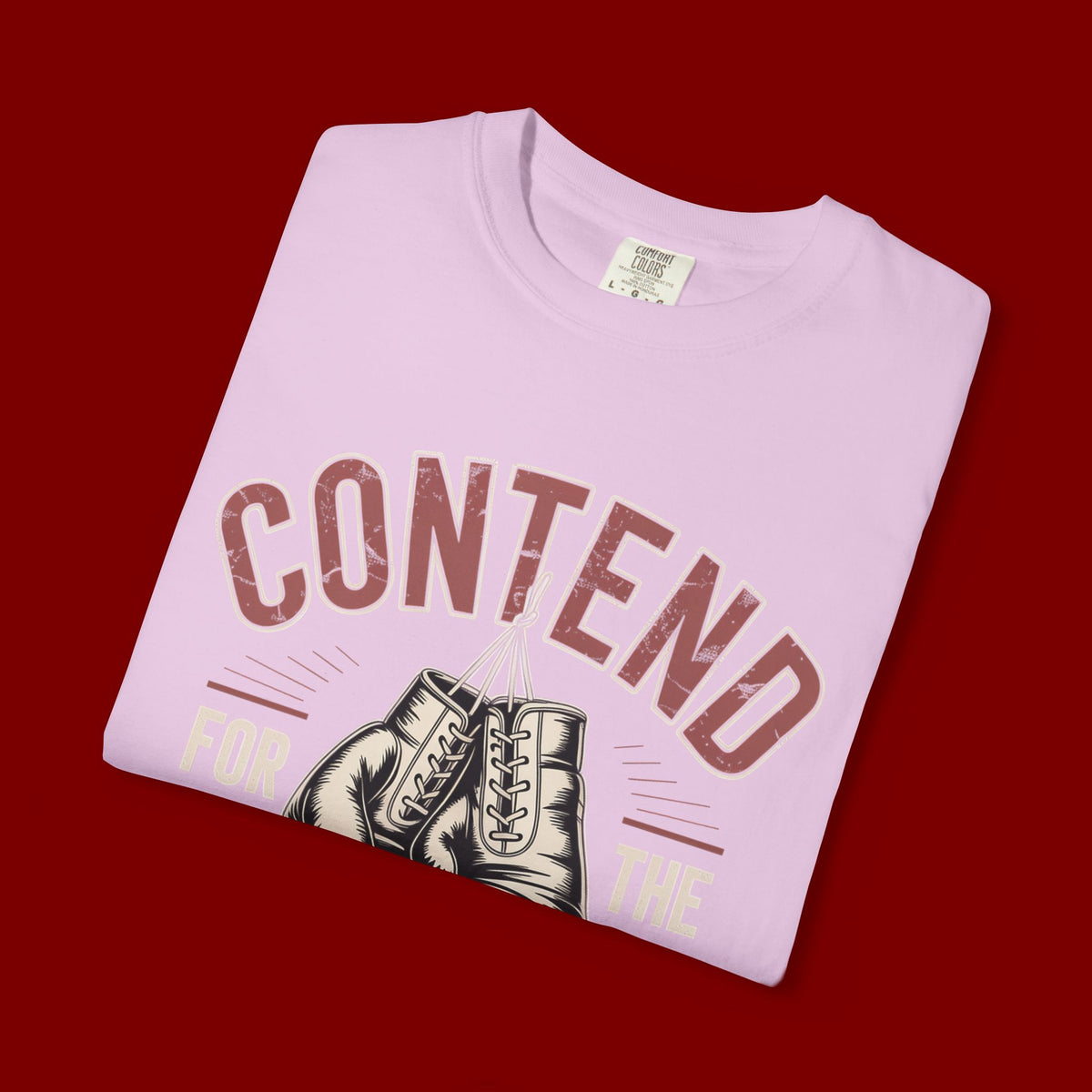 Contend for the Faith T-Shirt — Vintage Boxing Gloves Christian Tee