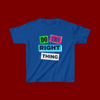 Kids Tee - "Do The Right Thing" Bold Colorblock Graphic