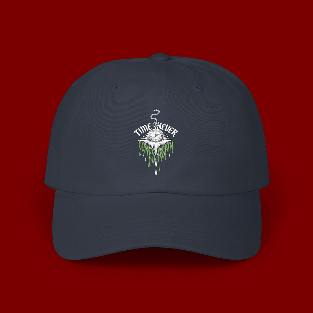 Dad Cap — Minimal Green Plant Drip Embroidered Hat