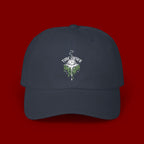 Dad Cap — Minimal Green Plant Drip Embroidered Hat
