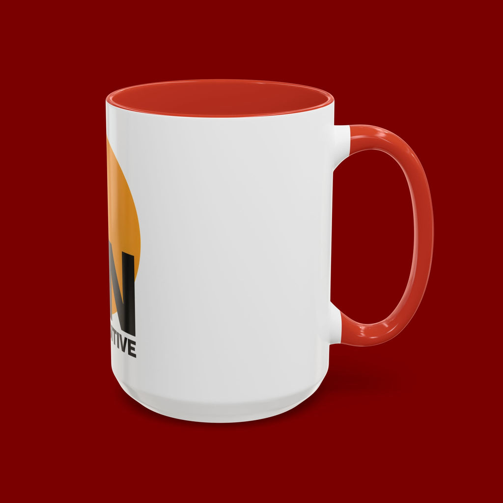 Accent Coffee Mug — "Focus On The Positive" Motivational Mug