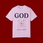 God Above All Things T-Shirt — Faith Graphic Tee with Cosmic Design