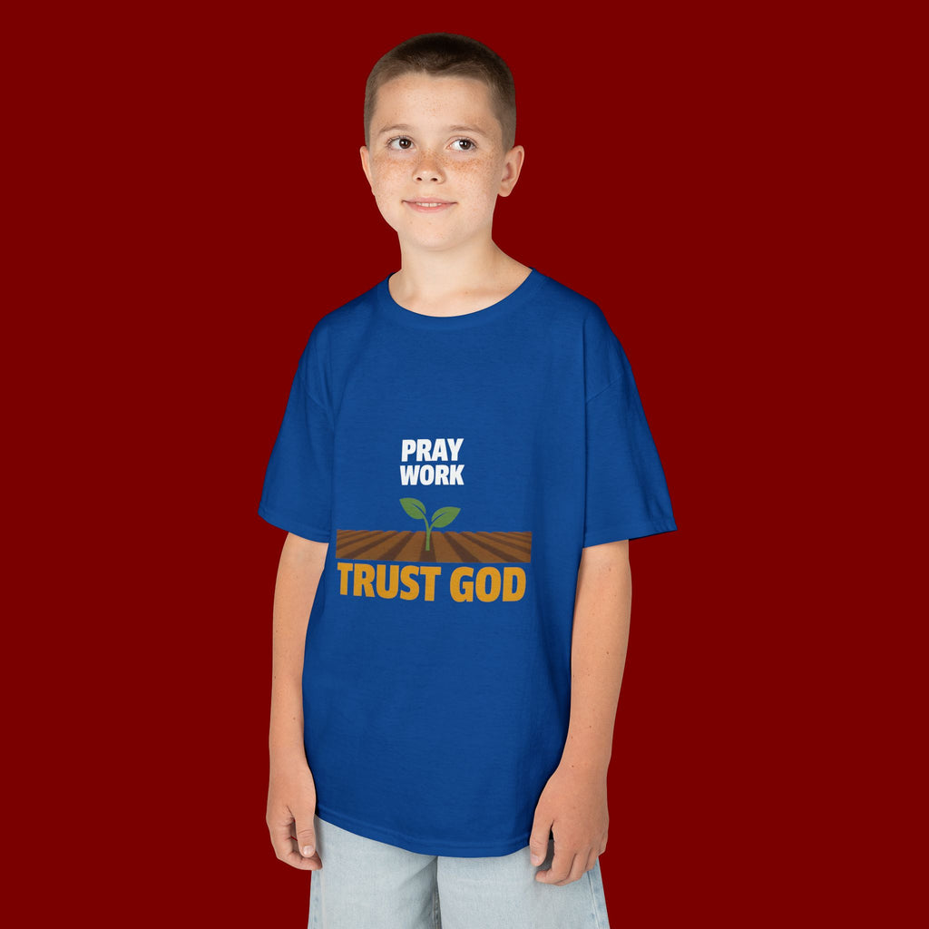 Kids Tee — "Trust God" Sprout Graphic