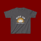 Kids T-Shirt - "Rise Up and Pray" Inspirational Christian Tee for Children