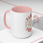 Faith Family Friends Accent Coffee Mug – Inspirational Religious Gift (11/15oz)