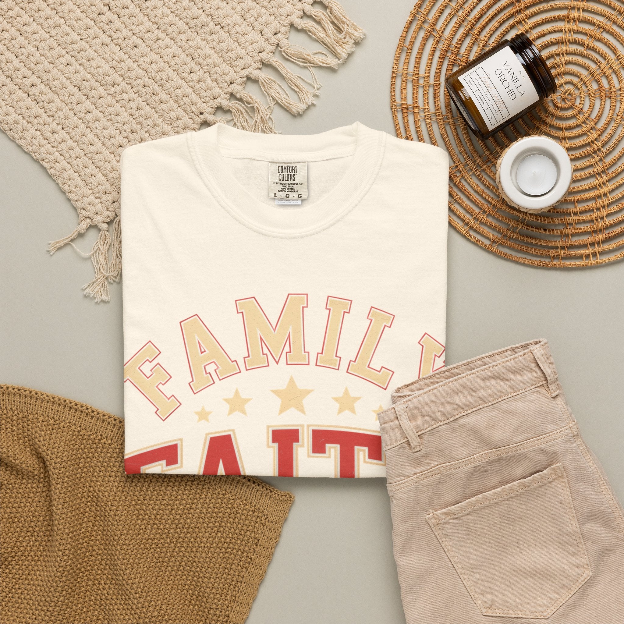 Family Faith Friends T-Shirt — Patriotic American Flag Tee