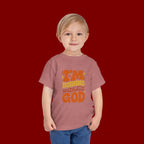 Toddler Tee - "I'm Nothing Without God" Retro Faith Graphic