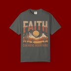 Faith Can Move Mountains T-Shirt — Retro Desert Inspirational Tee