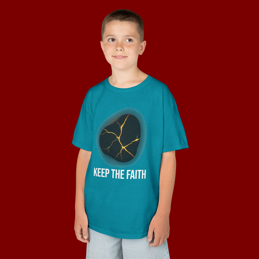 Keep The Faith Kids Tee — Kintsugi Stone Inspirational Children's T-Shirt