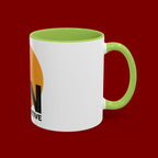 Accent Coffee Mug — "Focus On The Positive" Motivational Mug