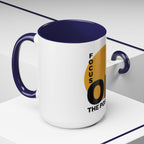 Accent Coffee Mug — "Focus On The Positive" Motivational Mug