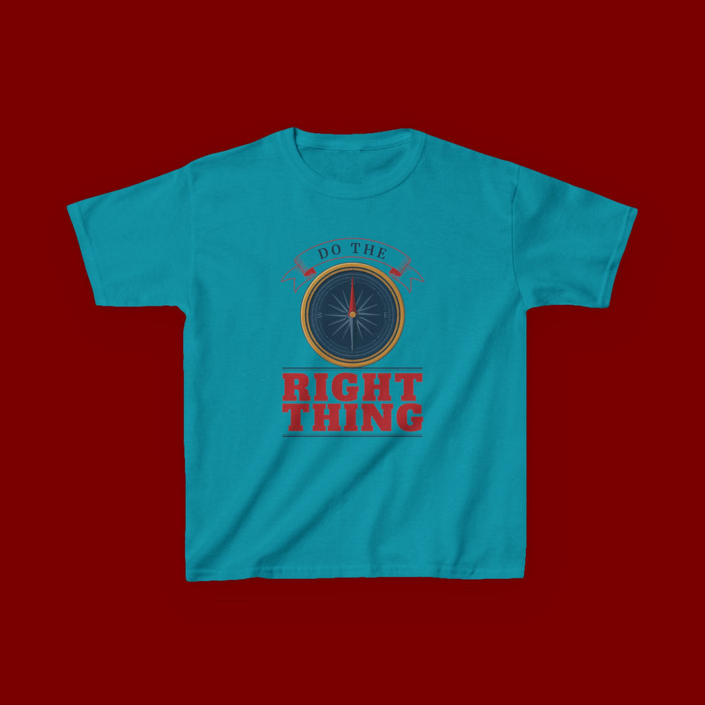 Do The Right Thing Kids T‑Shirt — Compass Graphic Moral Encouragement Tee