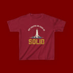 Kids T-Shirt — “My Faith in God is Solid” Lighthouse Christian Tee