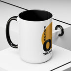 Accent Coffee Mug — "Focus On The Positive" Motivational Mug