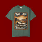 Inspirational Graphic T-Shirt — "With God, Every Hardship Brings Ease"