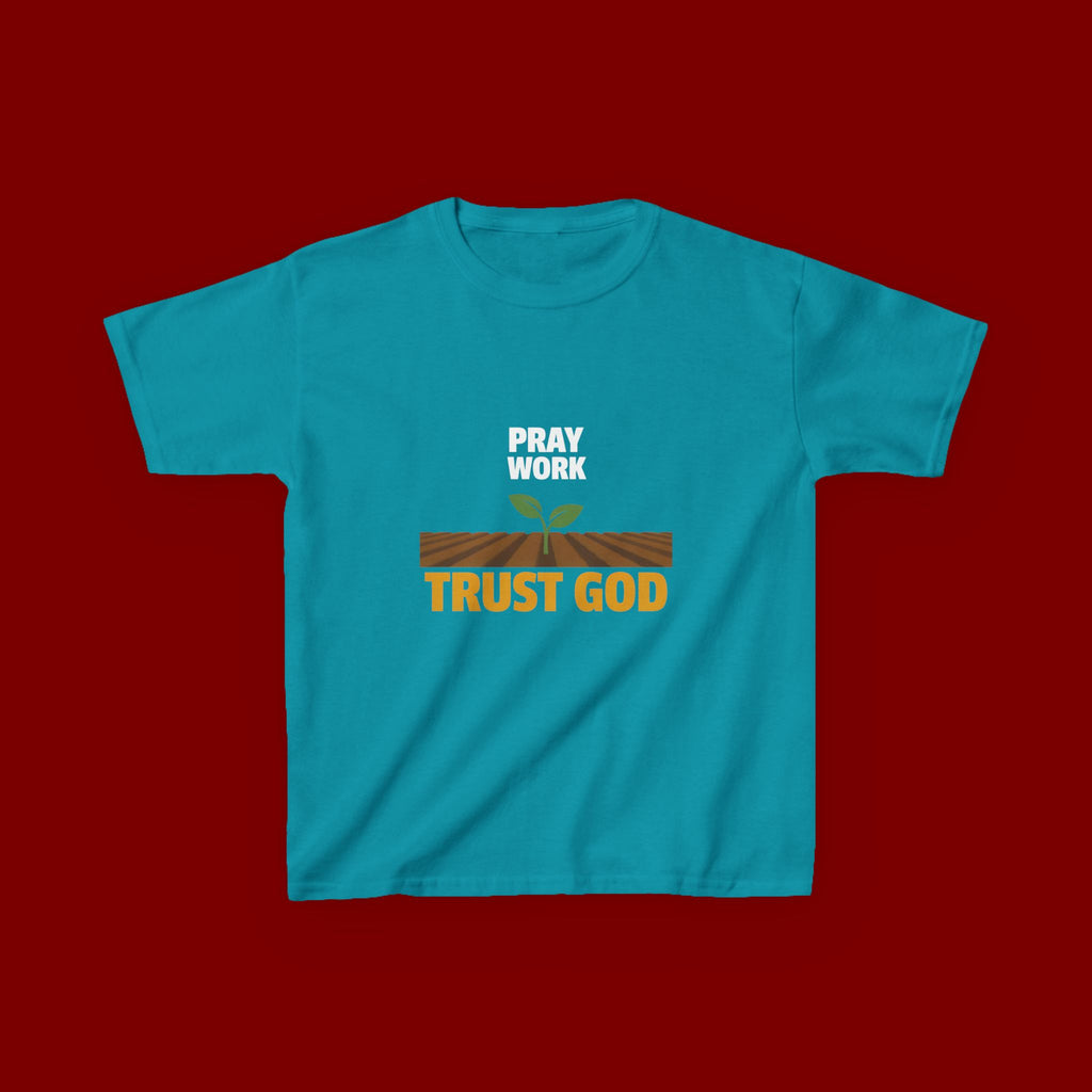 Kids Tee — "Trust God" Sprout Graphic