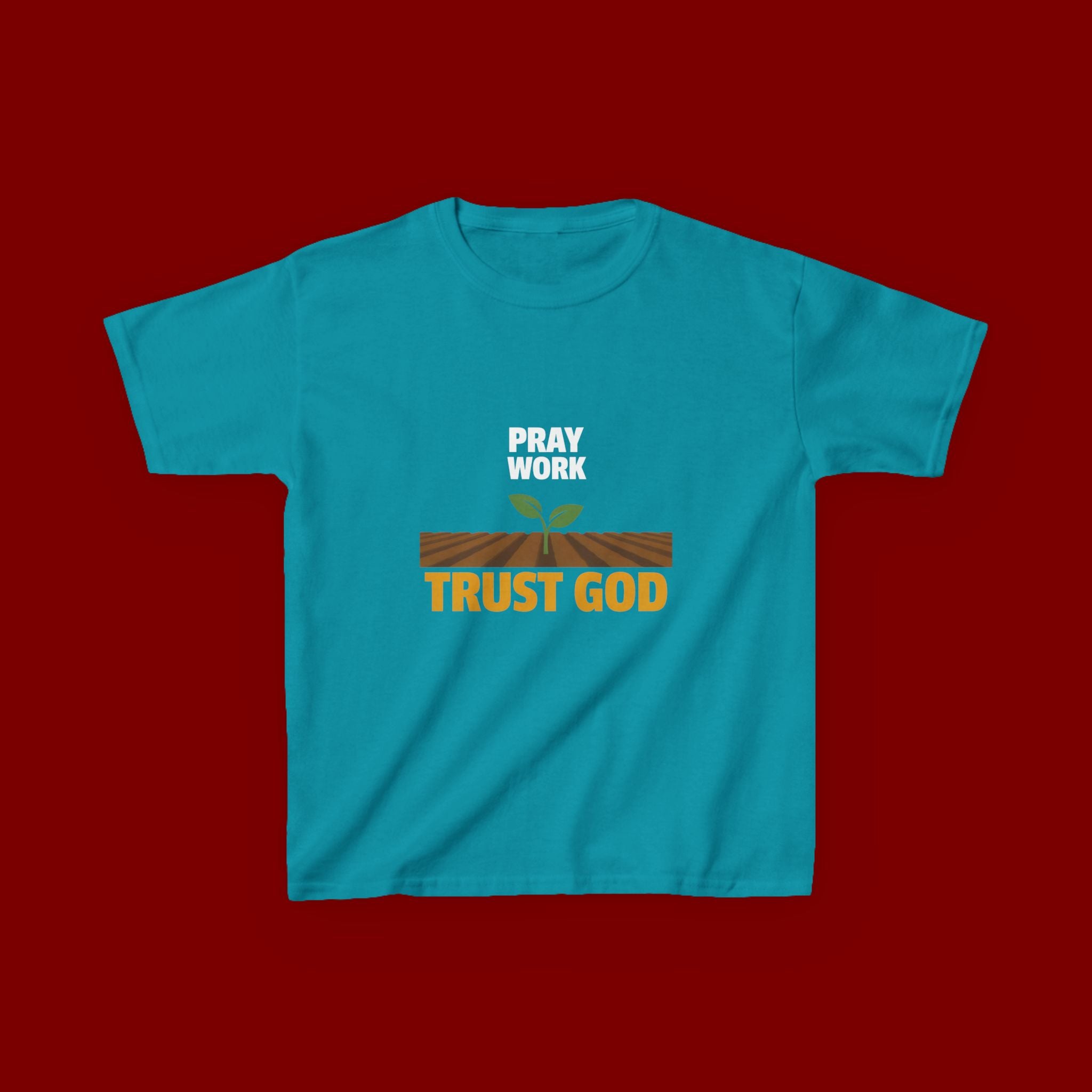 Kids Tee — "Trust God" Sprout Graphic