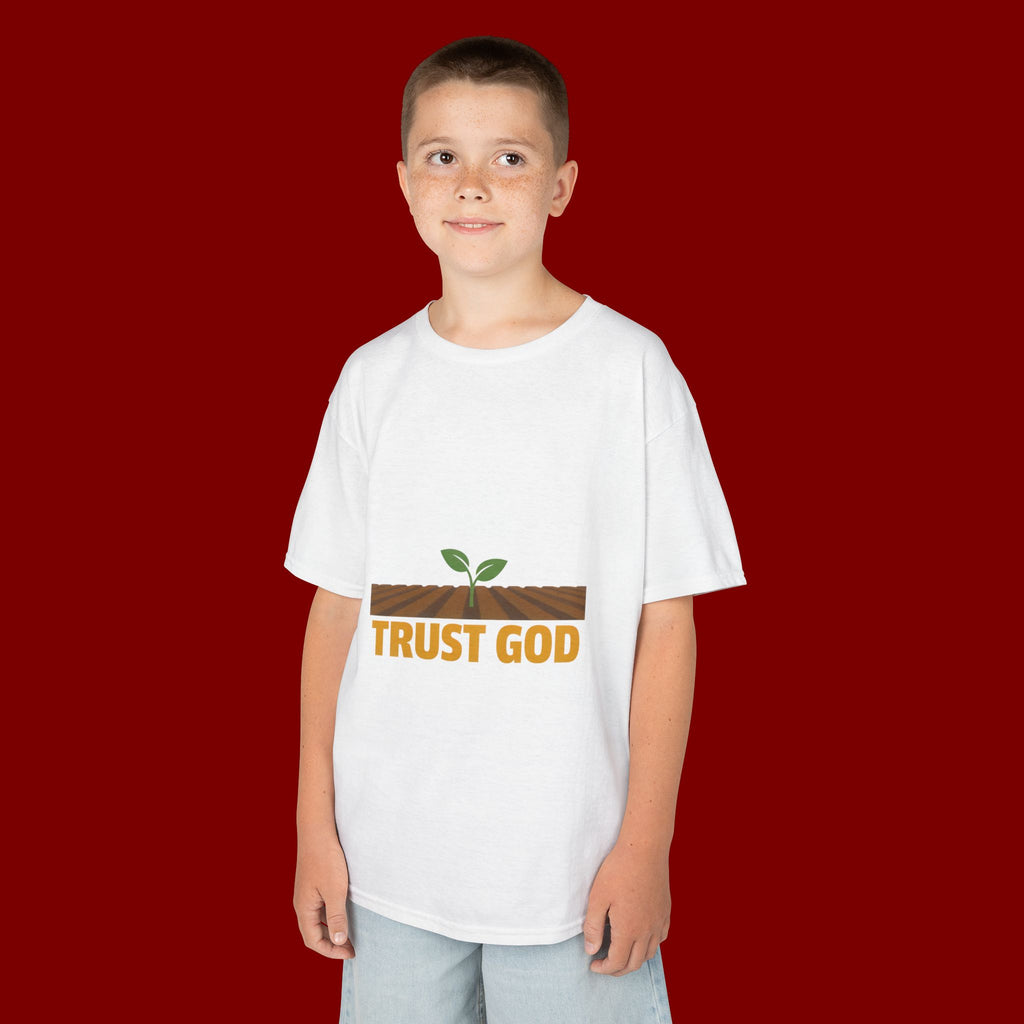 Kids Tee — "Trust God" Sprout Graphic