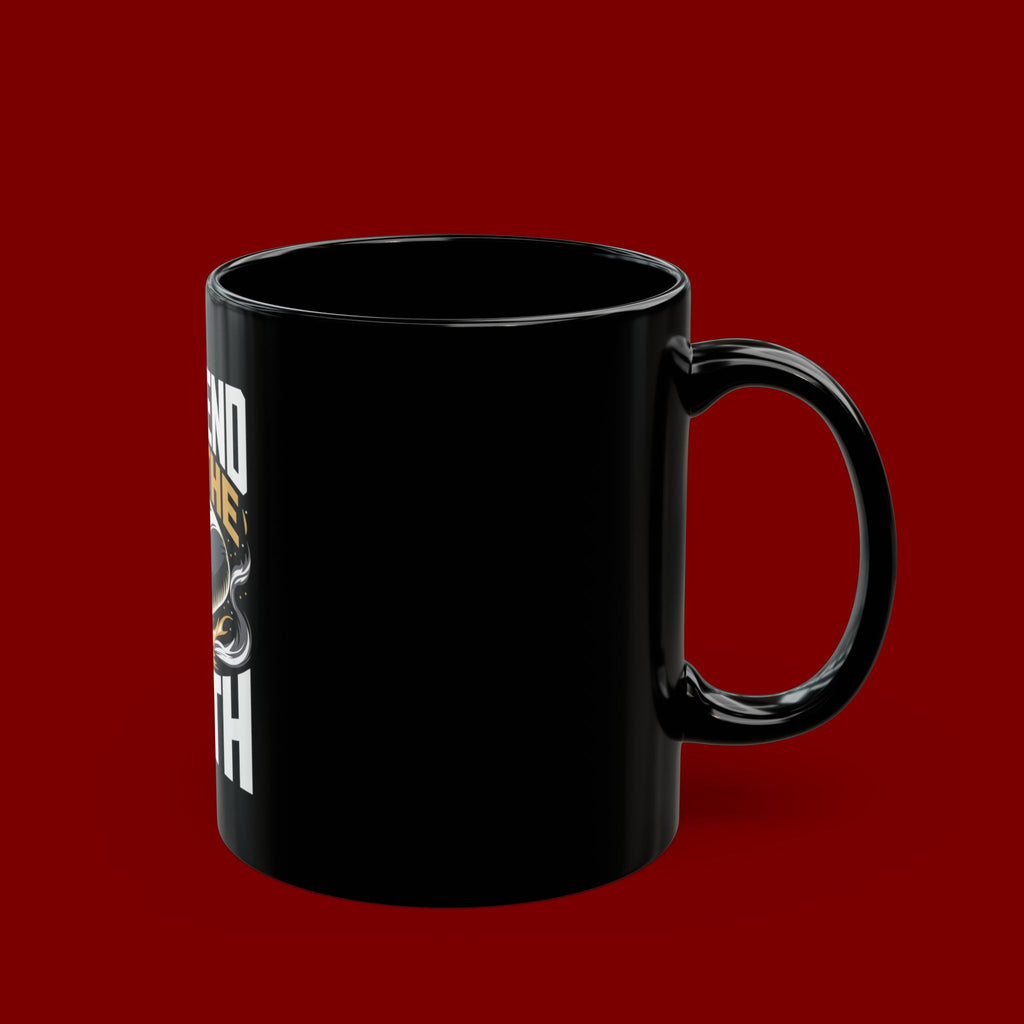 Contend for the Faith Black Mug – Inspirational Boxing Gloves Religious Coffee Cup (11oz/15oz)