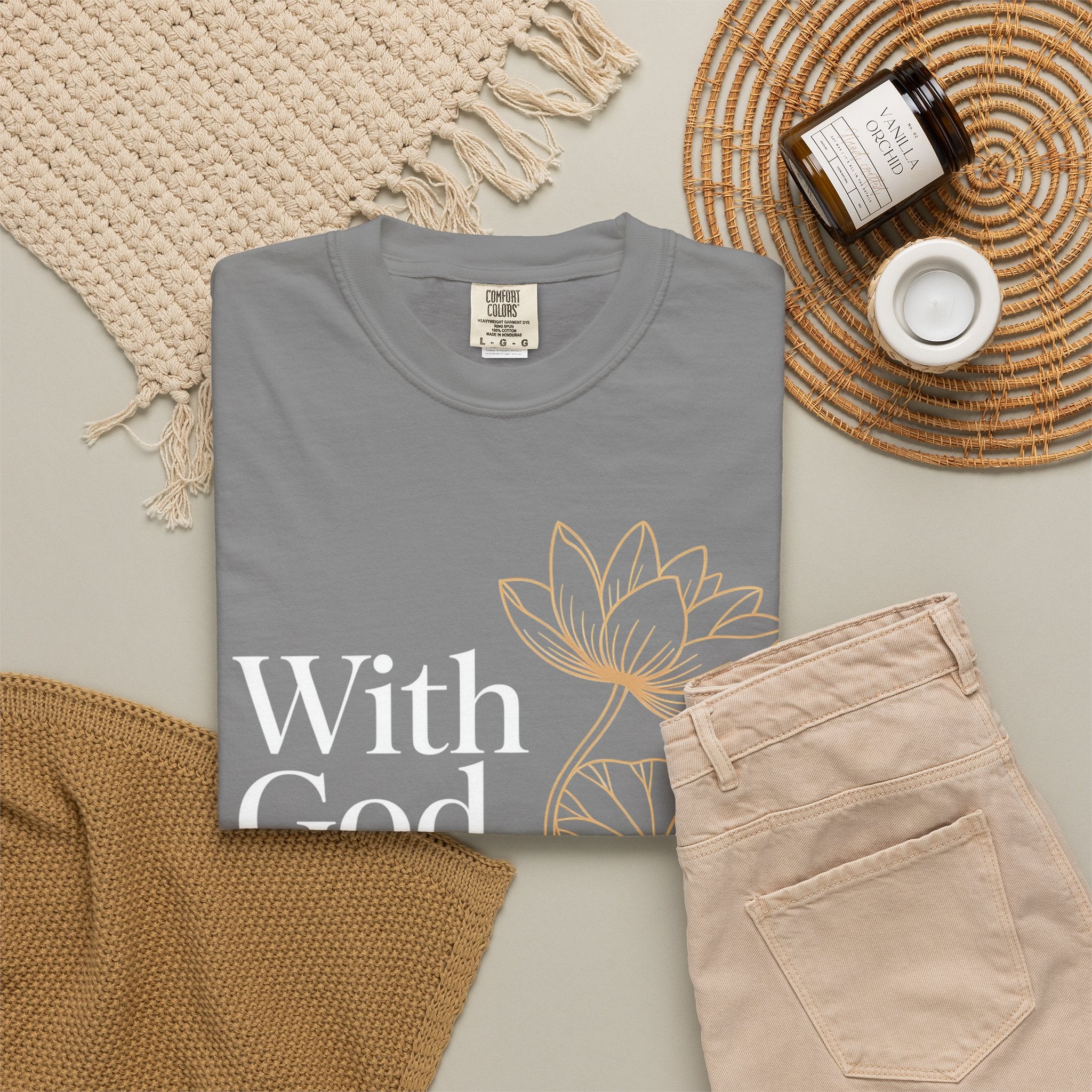 Faith T-Shirt — "With God, every hardship brings ease" Inspirational Christian Tee