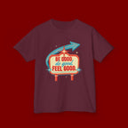 Kids Tee — Retro 'Be Good, Do Good, Feel Good' Positive Message Shirt