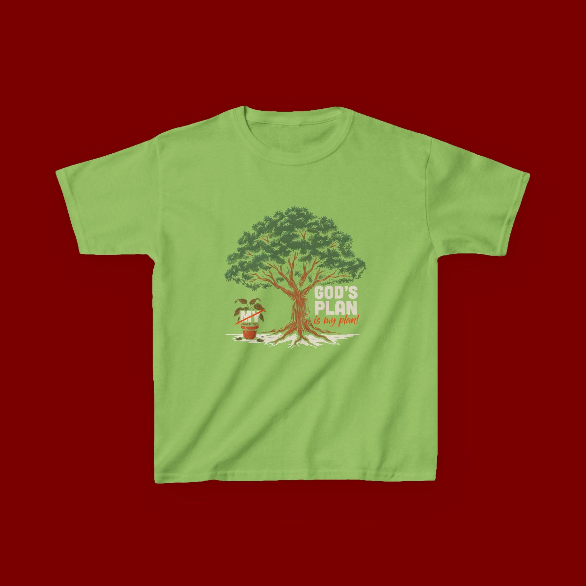 Kids Tee — Cute Tree & Plant Pot Illustration (“Grow Big, Little One”)