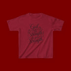 Kids T‑Shirt — "God Will Add Strength to Your Strength" Inspirational Faith Tee