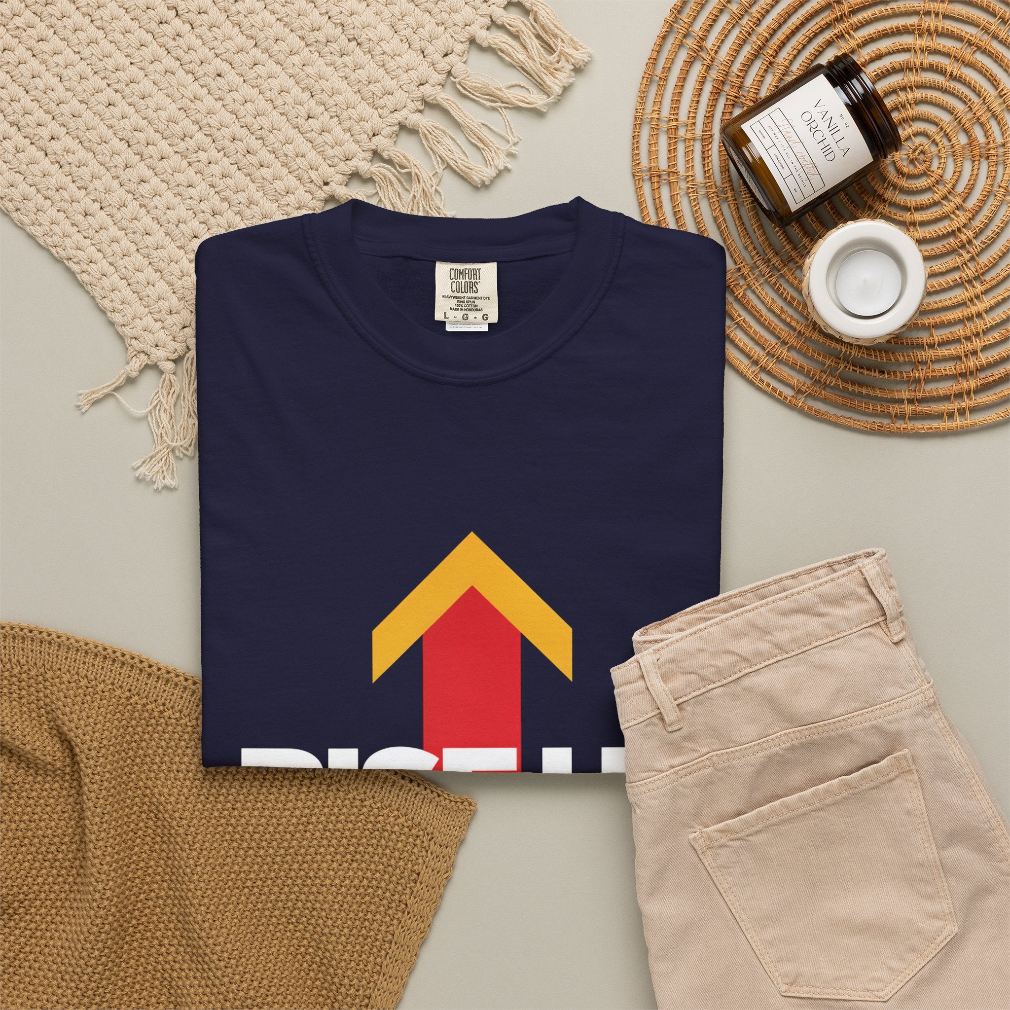 Arrow Up Graphic T-Shirt — Bold Upward Arrow Design