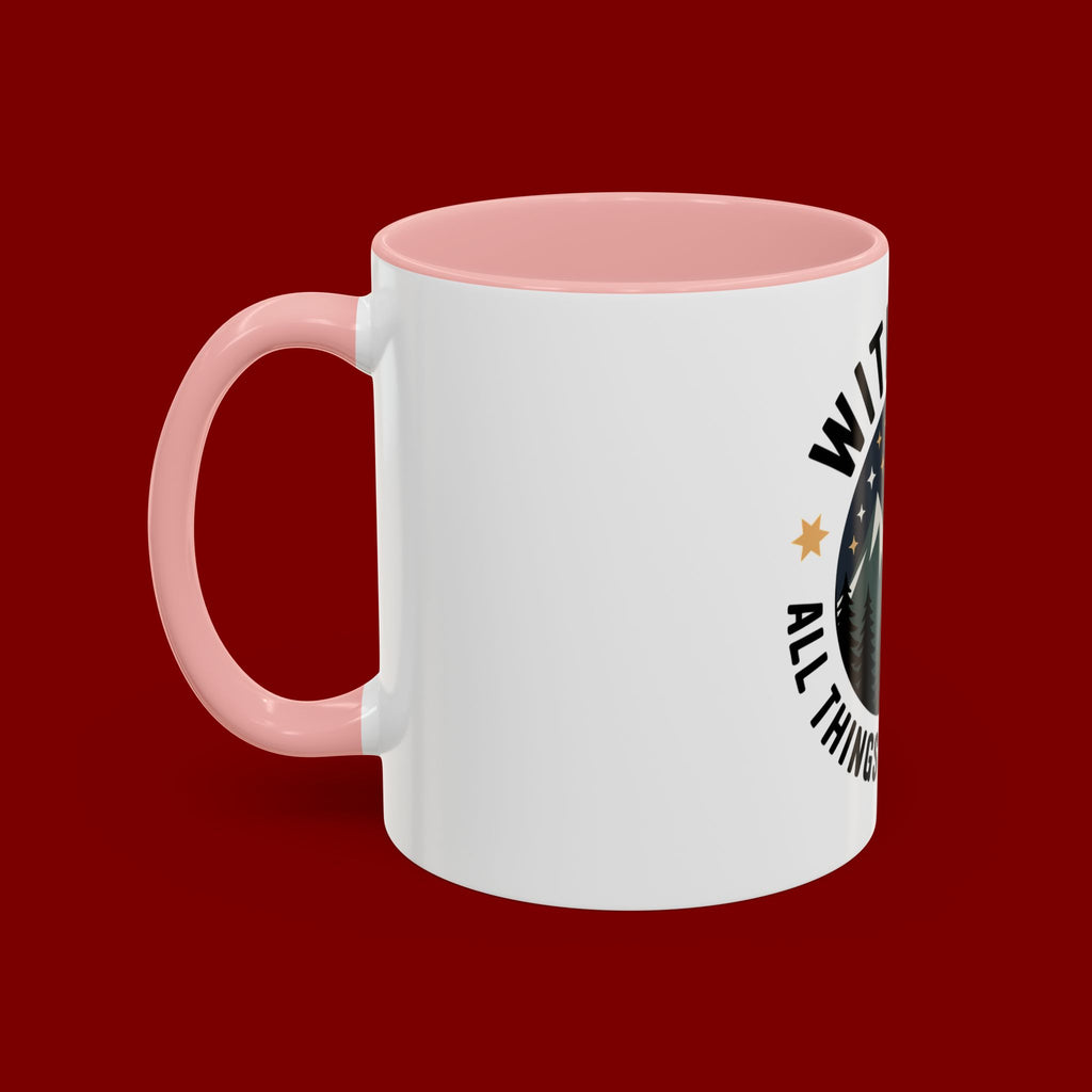 With God All Things Are Possible Accent Coffee Mug — Inspirational Faith Mountain Mug (11/15oz)