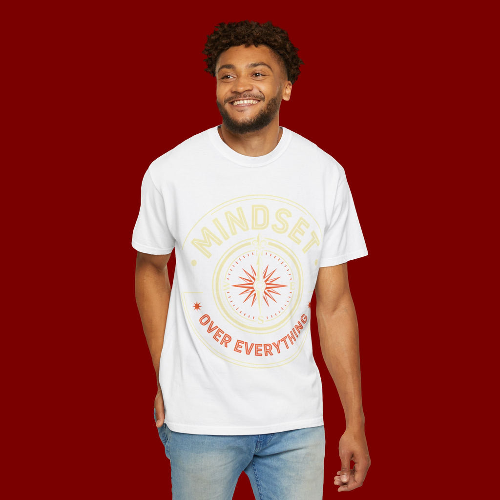Mindset Over Everything T-Shirt — Positive Vibes Compass Graphic Tee