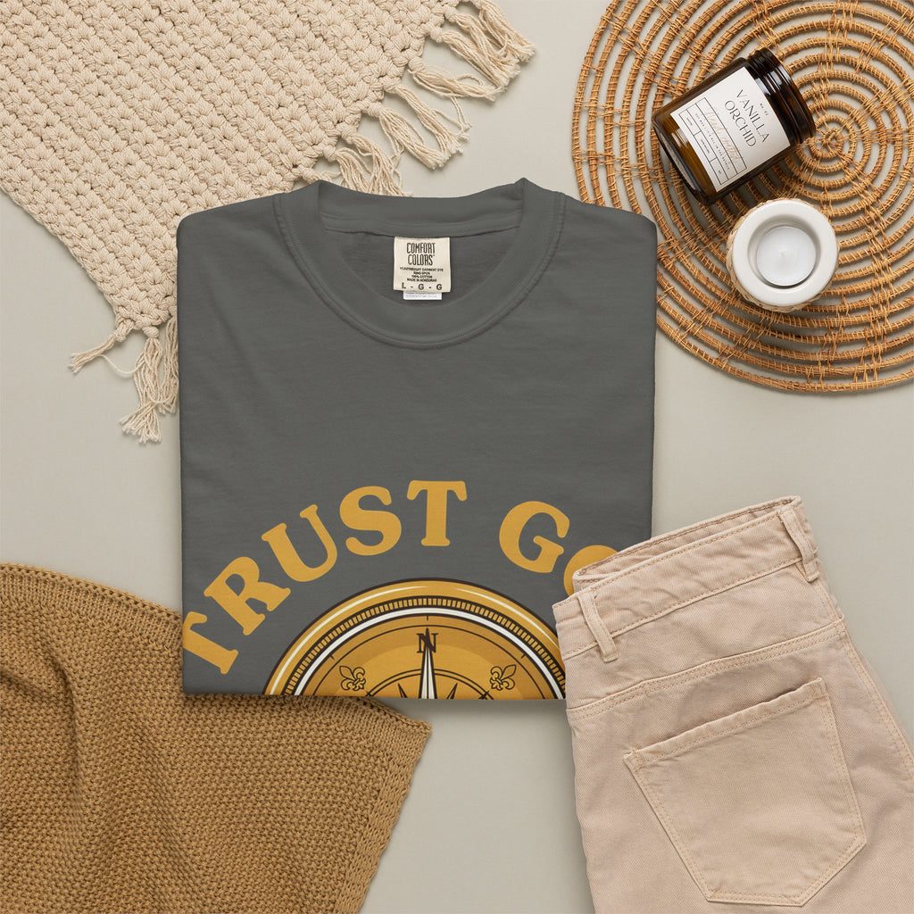 Trust God Compass T-Shirt — "Trust God No Matter What" Christian Faith Tee