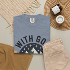 Faith-Based Mountain T-Shirt — "With God All Things Are Possible"