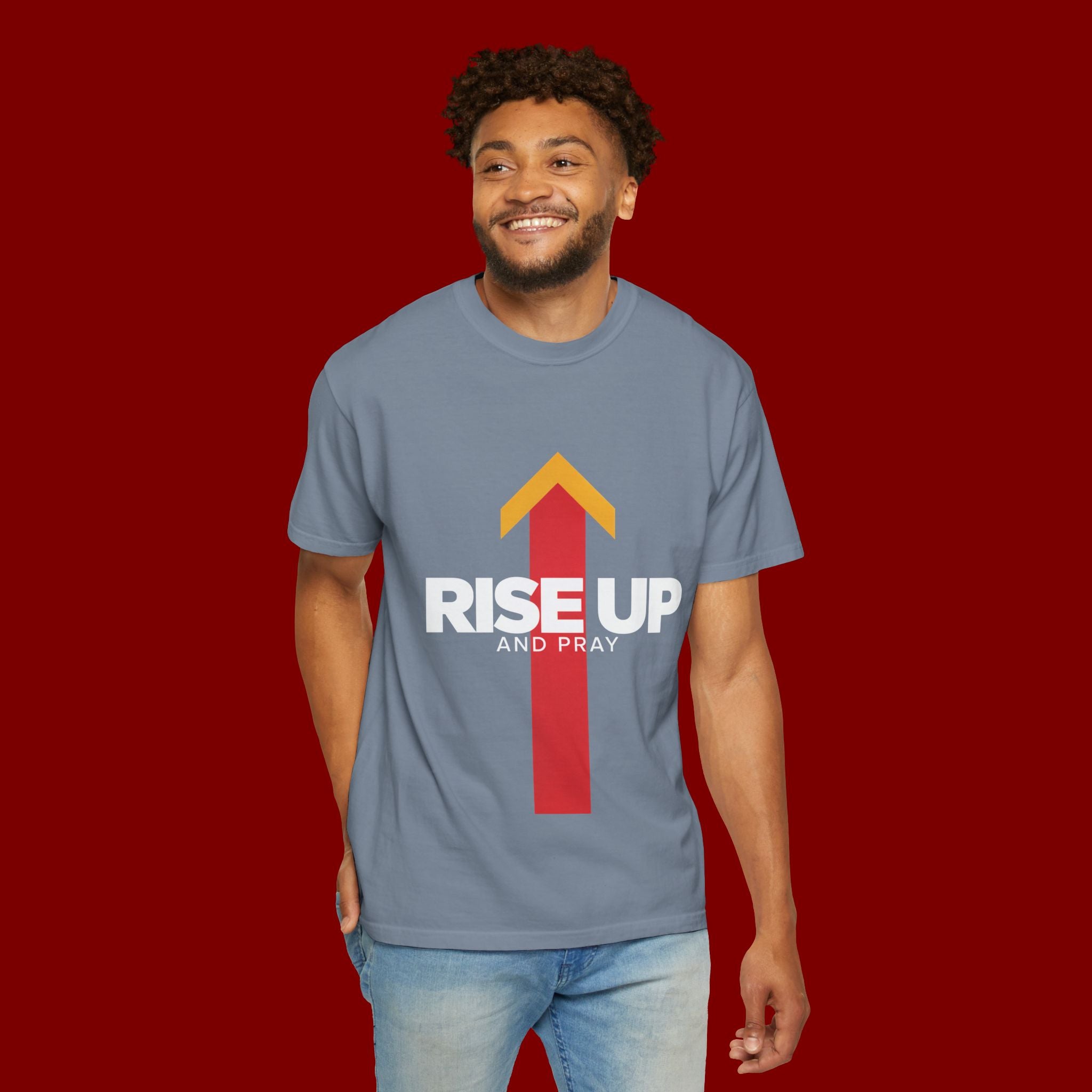 Arrow Up Graphic T-Shirt — Bold Upward Arrow Design